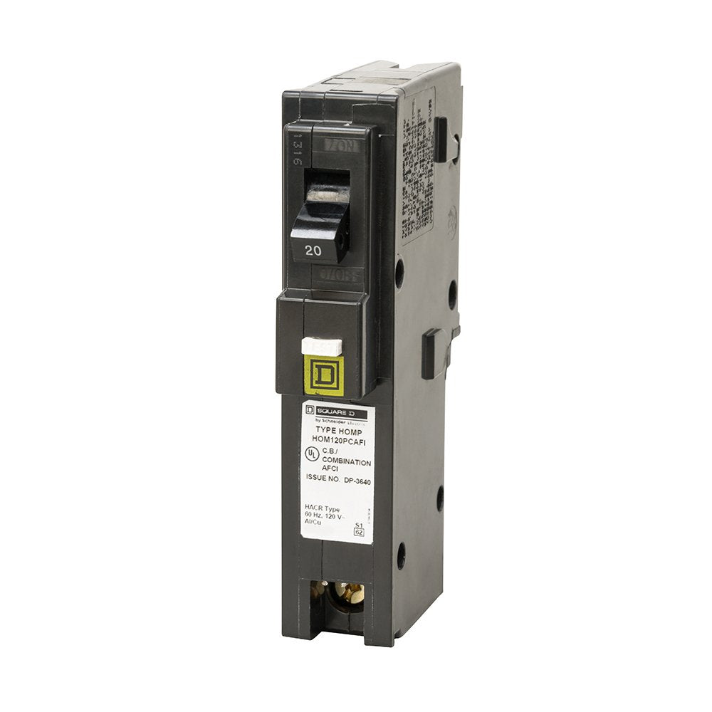 Square D - Homeline Circuit Breaker, 20-Amp, 120V, 1-Pole CAFCI, Plug-On Neutral (7751983759598)